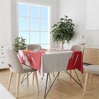 Fiestas Patrias de Peru Tablecloth Coat Of Arms With Cute Alpaca Face