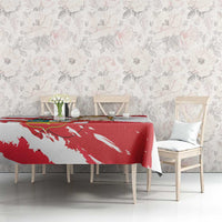 Fiestas Patrias de Peru Tablecloth Coat Of Arms With Cute Alpaca Face