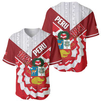Peru 1821 Proud Baseball Jersey National Day Peruvian Pattern