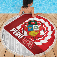 Peru 1821 Proud Beach Blanket National Day Peruvian Pattern