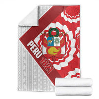 Peru 1821 Proud Blanket National Day Peruvian Pattern