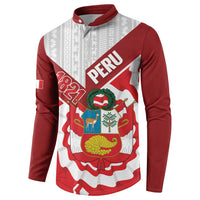 Peru 1821 Proud Button Sweatshirt National Day Peruvian Pattern