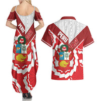 Peru 1821 Proud Couples Matching Summer Maxi Dress and Hawaiian Shirt National Day Peruvian Pattern