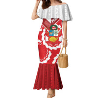 Peru 1821 Proud Family Matching Mermaid Dress and Hawaiian Shirt National Day Peruvian Pattern