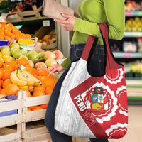 Peru 1821 Proud Grocery Bag National Day Peruvian Pattern