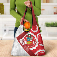 Peru 1821 Proud Grocery Bag National Day Peruvian Pattern