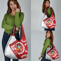 Peru 1821 Proud Grocery Bag National Day Peruvian Pattern