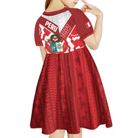 Peru 1821 Proud Kid Short Sleeve Dress National Day Peruvian Pattern