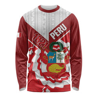 Peru 1821 Proud Long Sleeve Shirt National Day Peruvian Pattern