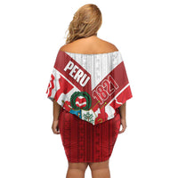 Peru 1821 Proud Off Shoulder Short Dress National Day Peruvian Pattern