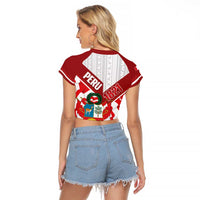 Peru 1821 Proud Raglan Cropped T Shirt National Day Peruvian Pattern