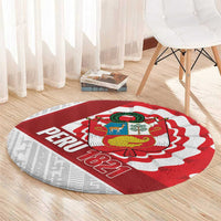 Peru 1821 Proud Round Carpet National Day Peruvian Pattern