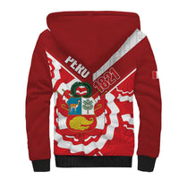 Peru 1821 Proud Sherpa Hoodie National Day Peruvian Pattern