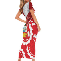 Peru 1821 Proud Short Sleeve Bodycon Dress National Day Peruvian Pattern
