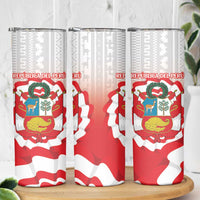 Peru 1821 Proud Skinny Tumbler National Day Peruvian Pattern