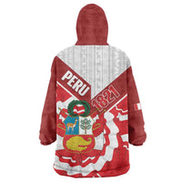 Peru 1821 Proud Wearable Blanket Hoodie National Day Peruvian Pattern