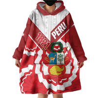 Peru 1821 Proud Wearable Blanket Hoodie National Day Peruvian Pattern