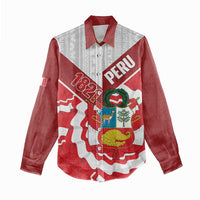Peru 1821 Proud Women Casual Shirt National Day Peruvian Pattern