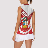 Peru 1821 Proud Women Sleeveless Polo Shirt National Day Peruvian Pattern