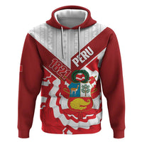 Peru 1821 Proud Zip Hoodie National Day Peruvian Pattern