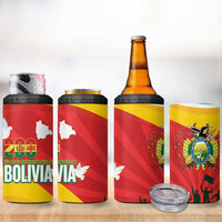 Bolivia Independence Day 4 in 1 Can Cooler Tumbler 200 Anos Dia de la Independencia