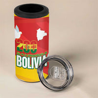 Bolivia Independence Day 4 in 1 Can Cooler Tumbler 200 Anos Dia de la Independencia