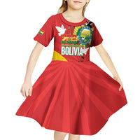 Bolivia Independence Day Kid Short Sleeve Dress 200 Anos Dia de la Independencia