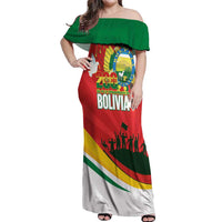 Bolivia Independence Day Off Shoulder Maxi Dress 200 Anos Dia de la Independencia