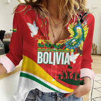 Bolivia Independence Day Women Casual Shirt 200 Anos Dia de la Independencia