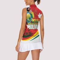 Bolivia Independence Day Women Sleeveless Polo Shirt 200 Anos Dia de la Independencia