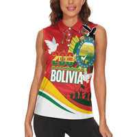 Bolivia Independence Day Women Sleeveless Polo Shirt 200 Anos Dia de la Independencia