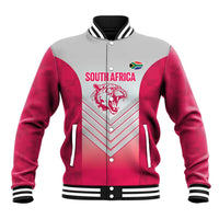 South Africa Rugby Custom Baseball Jacket Come On Puma African Pattern