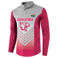South Africa Rugby Custom Button Sweatshirt Come On Puma African Pattern