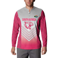 South Africa Rugby Custom Button Sweatshirt Come On Puma African Pattern