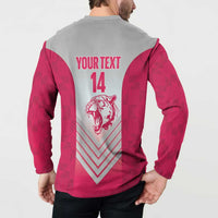 South Africa Rugby Custom Button Sweatshirt Come On Puma African Pattern
