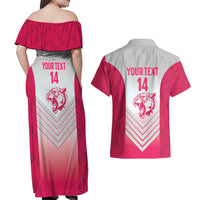 South Africa Rugby Custom Couples Matching Off Shoulder Maxi Dress and Hawaiian Shirt Come On Puma African Pattern