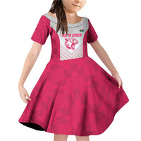 South Africa Rugby Custom Family Matching Off Shoulder Short Dress and Hawaiian Shirt Come On Puma African Pattern