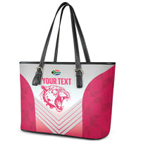 South Africa Rugby Custom Leather Tote Bag Come On Puma African Pattern