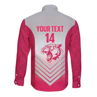 South Africa Rugby Custom Long Sleeve Button Shirt Come On Puma African Pattern