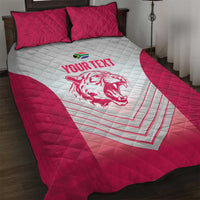 South Africa Rugby Custom Quilt Bed Set Come On Puma African Pattern