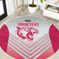 South Africa Rugby Custom Round Carpet Come On Puma African Pattern
