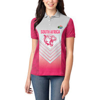 South Africa Rugby Custom Women Polo Shirt Come On Puma African Pattern