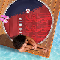 Custom Jersey Cricket Beach Blanket Go Jer Lions - Wonder Print Shop