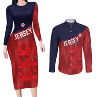 Custom Jersey Cricket Couples Matching Long Sleeve Bodycon Dress and Long Sleeve Button Shirt Go Jer Lions - Wonder Print Shop