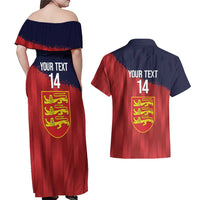 Custom Jersey Cricket Couples Matching Off Shoulder Maxi Dress and Hawaiian Shirt Go Jer Lions - Wonder Print Shop