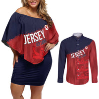 Custom Jersey Cricket Couples Matching Off Shoulder Short Dress and Long Sleeve Button Shirt Go Jer Lions - Wonder Print Shop
