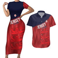 Custom Jersey Cricket Couples Matching Short Sleeve Bodycon Dress and Hawaiian Shirt Go Jer Lions - Wonder Print Shop