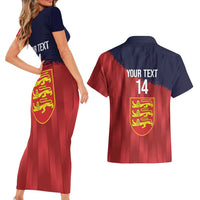 Custom Jersey Cricket Couples Matching Short Sleeve Bodycon Dress and Hawaiian Shirt Go Jer Lions - Wonder Print Shop