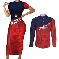 Custom Jersey Cricket Couples Matching Short Sleeve Bodycon Dress and Long Sleeve Button Shirt Go Jer Lions - Wonder Print Shop