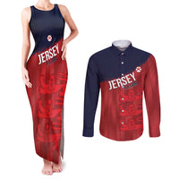 Custom Jersey Cricket Couples Matching Tank Maxi Dress and Long Sleeve Button Shirt Go Jer Lions - Wonder Print Shop